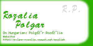 rozalia polgar business card